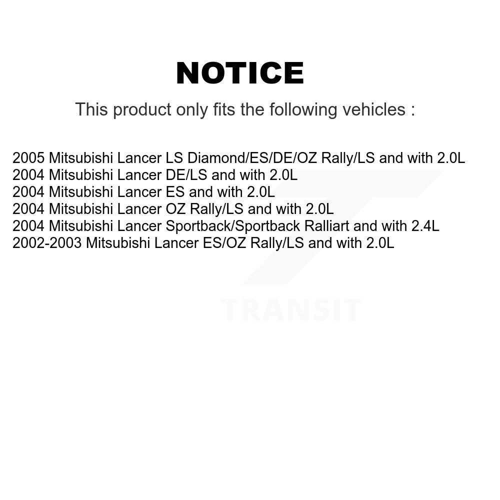 Complete Shock Assembly And TOR Link Rear Kit For Mitsubishi Lancer
