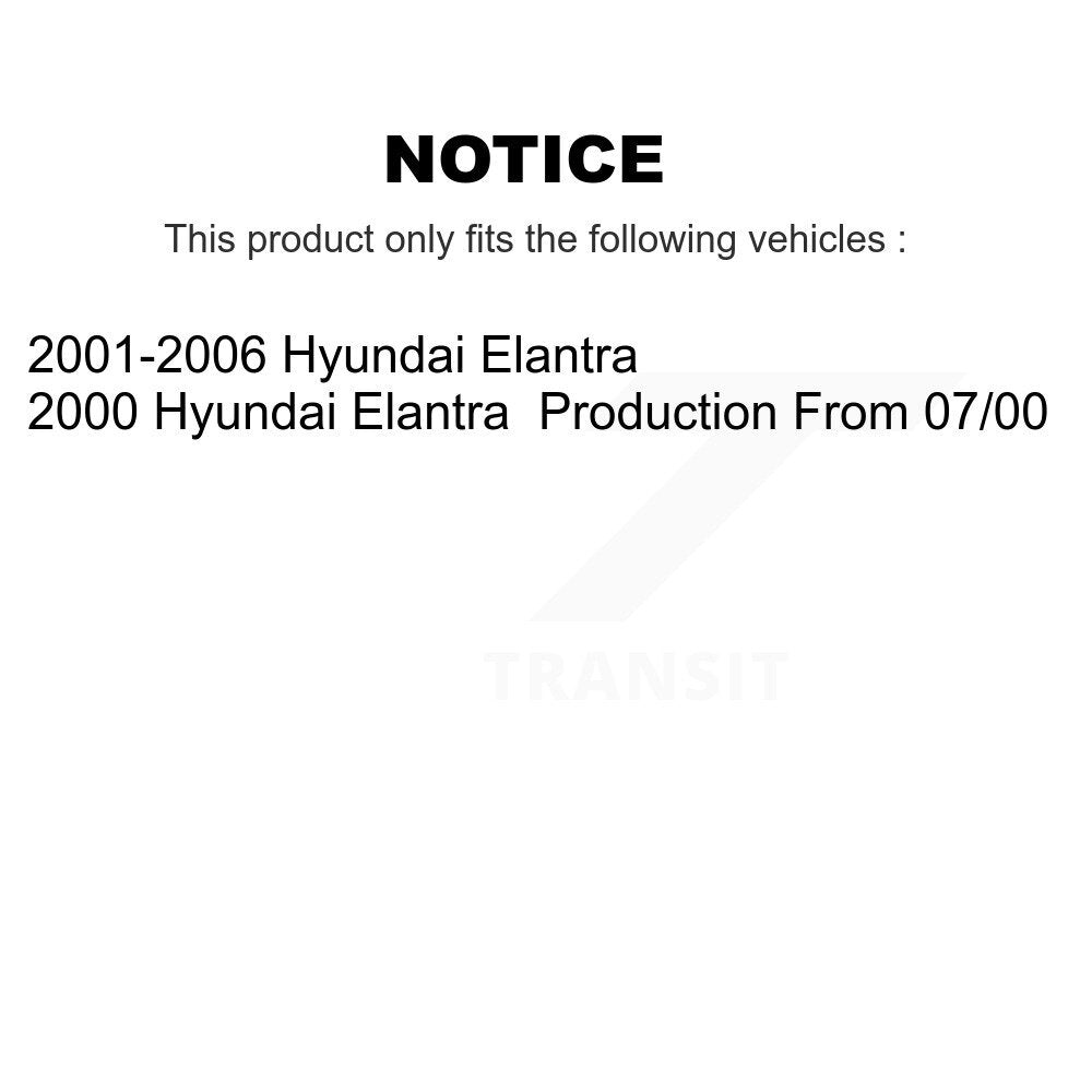 Complete Shock Assembly And TOR Link Rear Right Kit For Hyundai Elantra