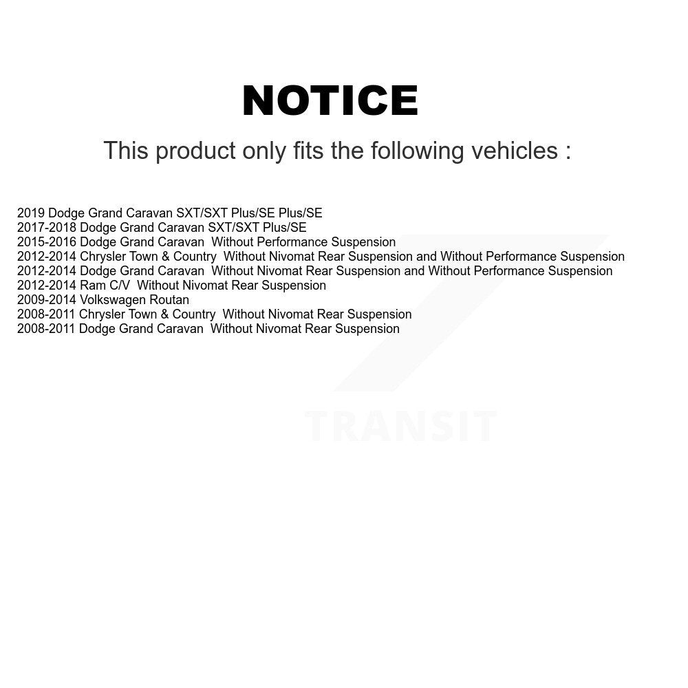 Strut TQ Link Kit Front For Dodge Grand Caravan Chrysler Town & Country Ram