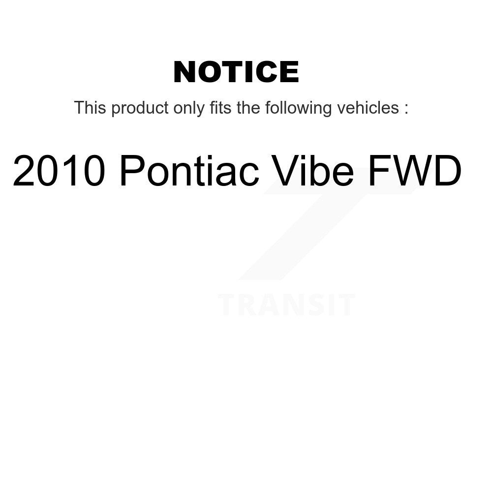 Strut And TQ Link Kit Rear For 2010 Pontiac Vibe FWD