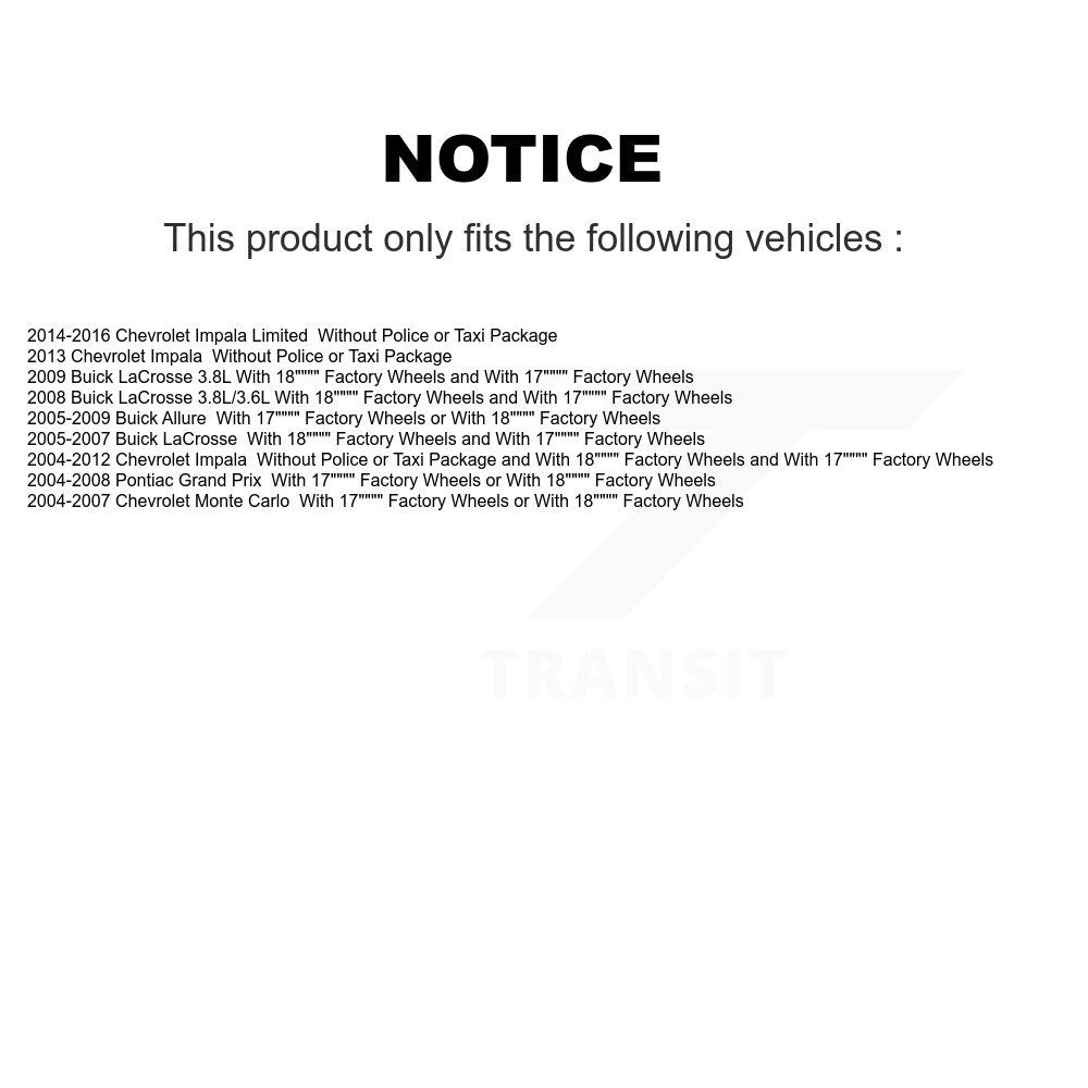Strut & TOR Link Kit Rear For Chevrolet Impala Buick LaCrosse Pontiac Grand