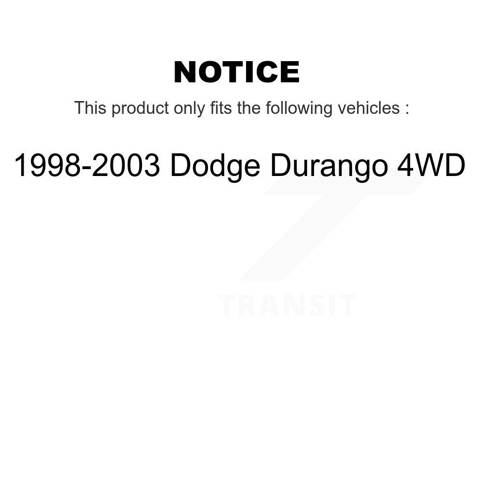 Shock And TOR Link Kit Rear For 1998-2003 Dodge Durango 4WD