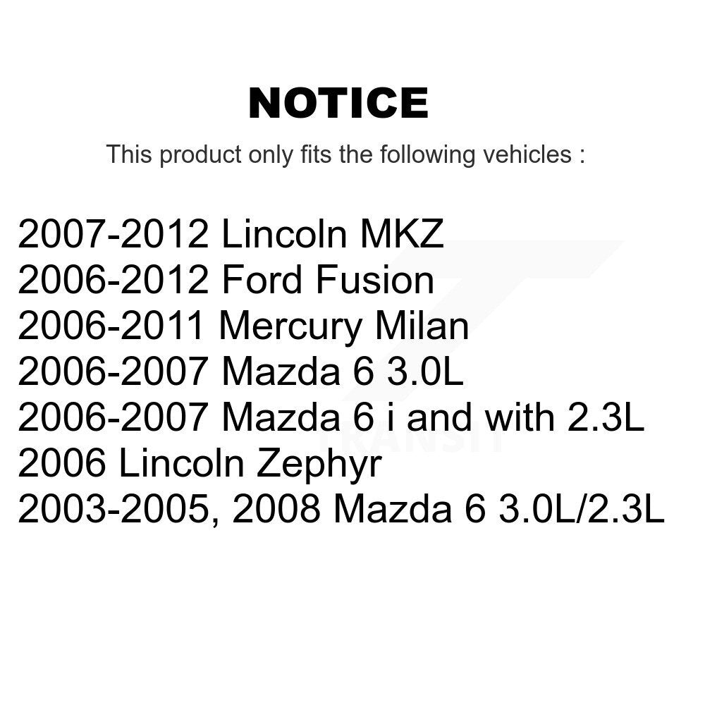 Shock & TOR Link Kit Rear For Ford Fusion Mazda 6 Lincoln MKZ Zephyr Mercury