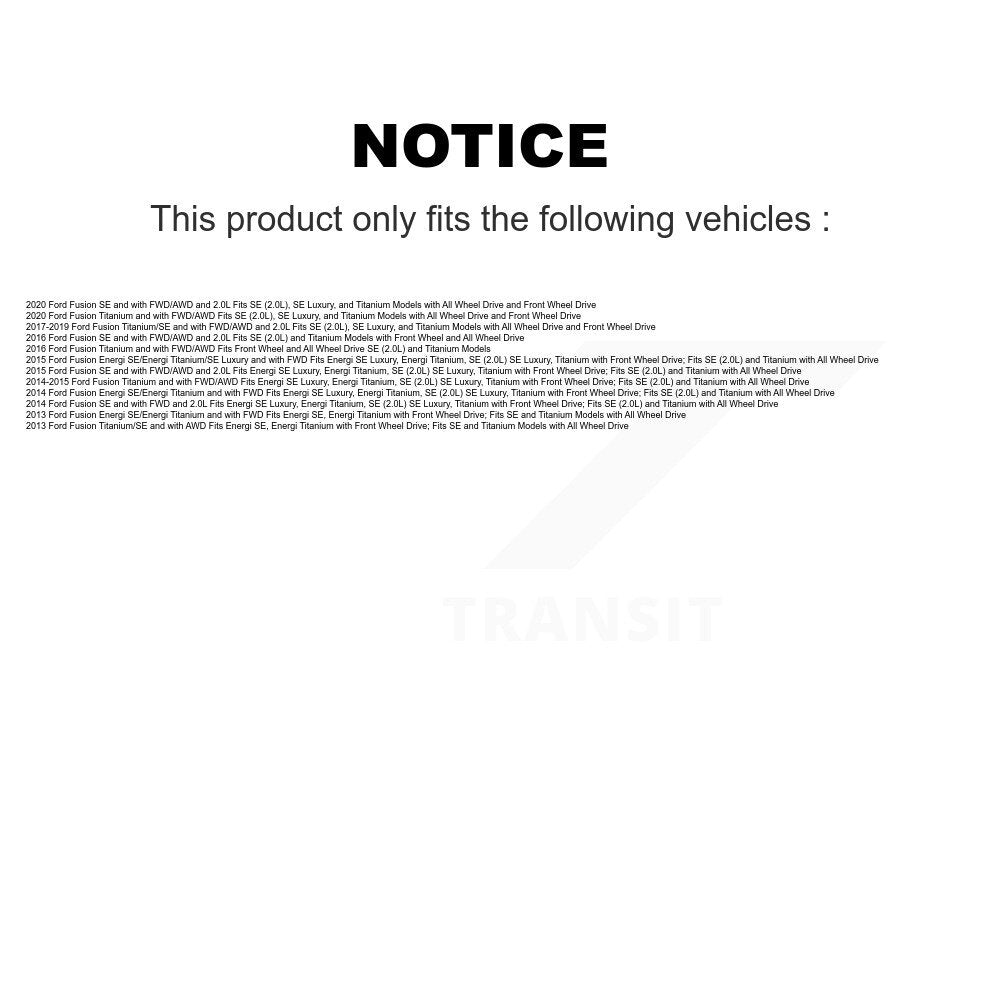 Complete Strut Rear Shock & TOR sway Bar Link Front Kit For Ford Fusion
