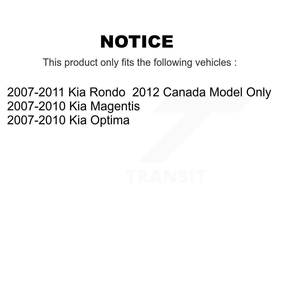 Complete Strut Rear Shock & TOR sway Bar Link Front Kit (8Pc) For Kia Rondo