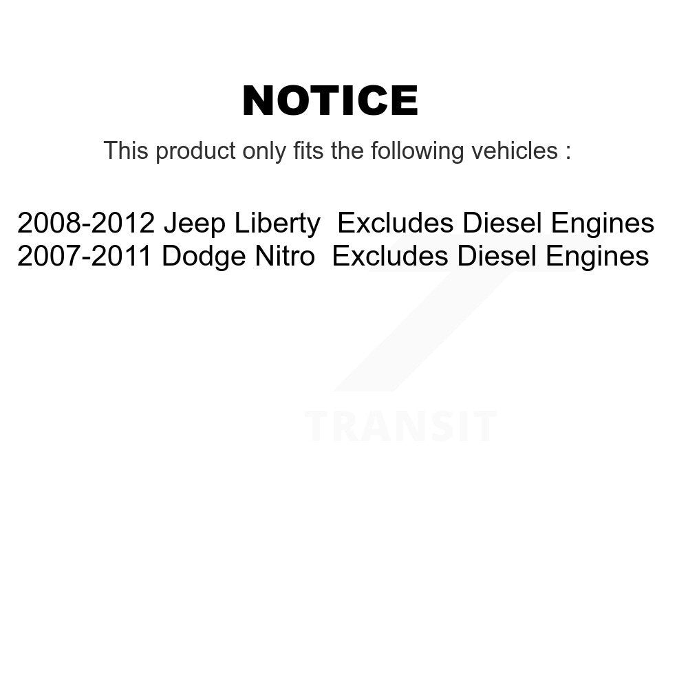 Complete Strut Rear Shock & TOR Bar Link Front Kit (8Pc) For Jeep Liberty