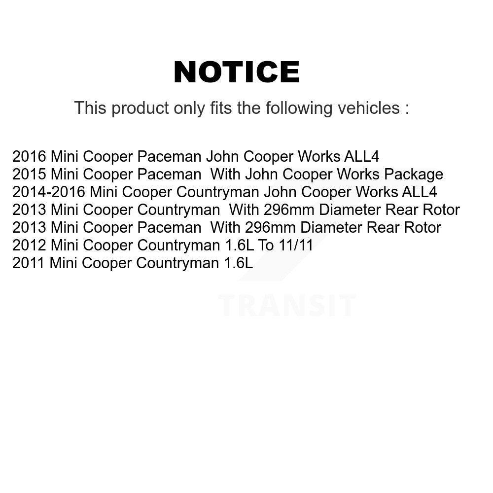 Semi-Metallic Brake Pads & Wear Sensor Front Rear Kit For Mini Cooper Countryman