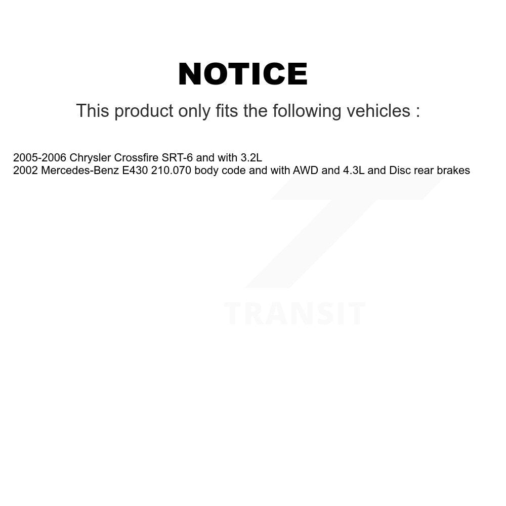 Semi-Metallic Disc Brake Pad & Wear Sensor Front Kit For Chrysler Crossfire E430