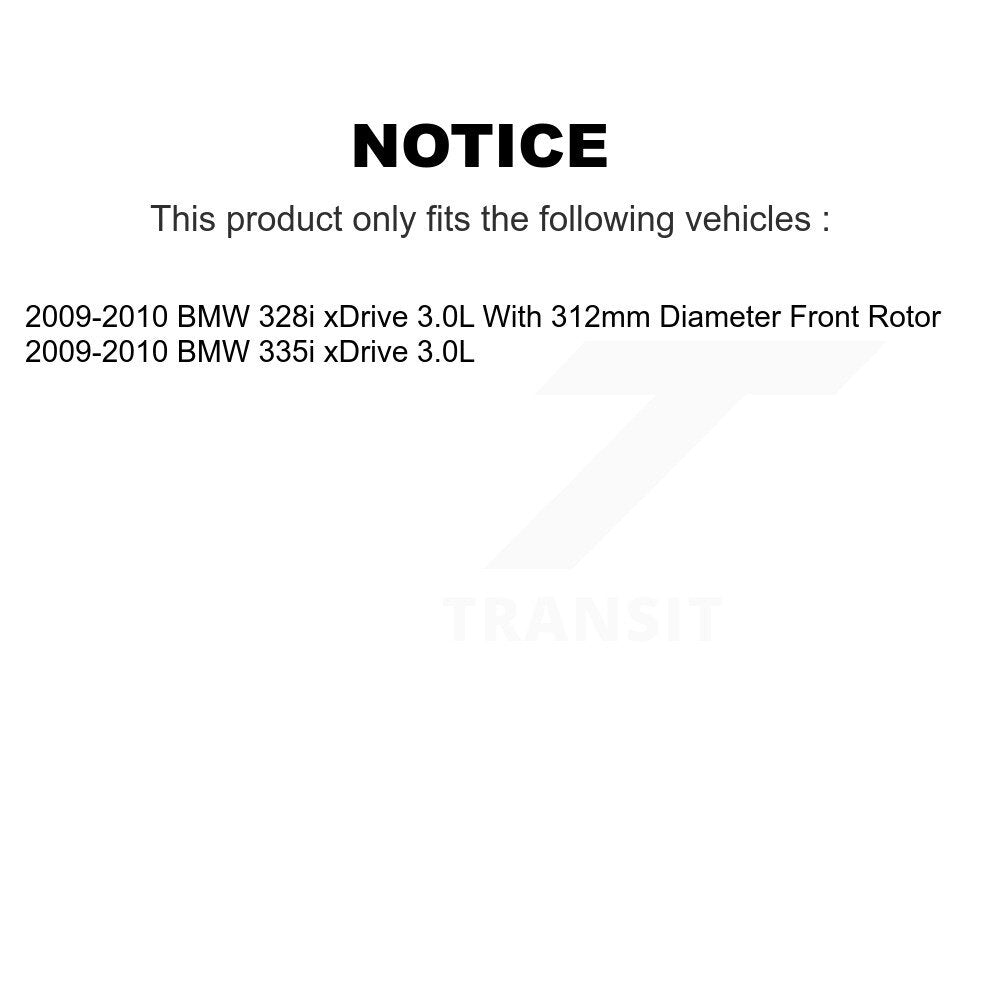 Semi-Metallic Disc Brake Pad Wear Sensor Front Kit For BMW 328i xDrive 335i 3.0L