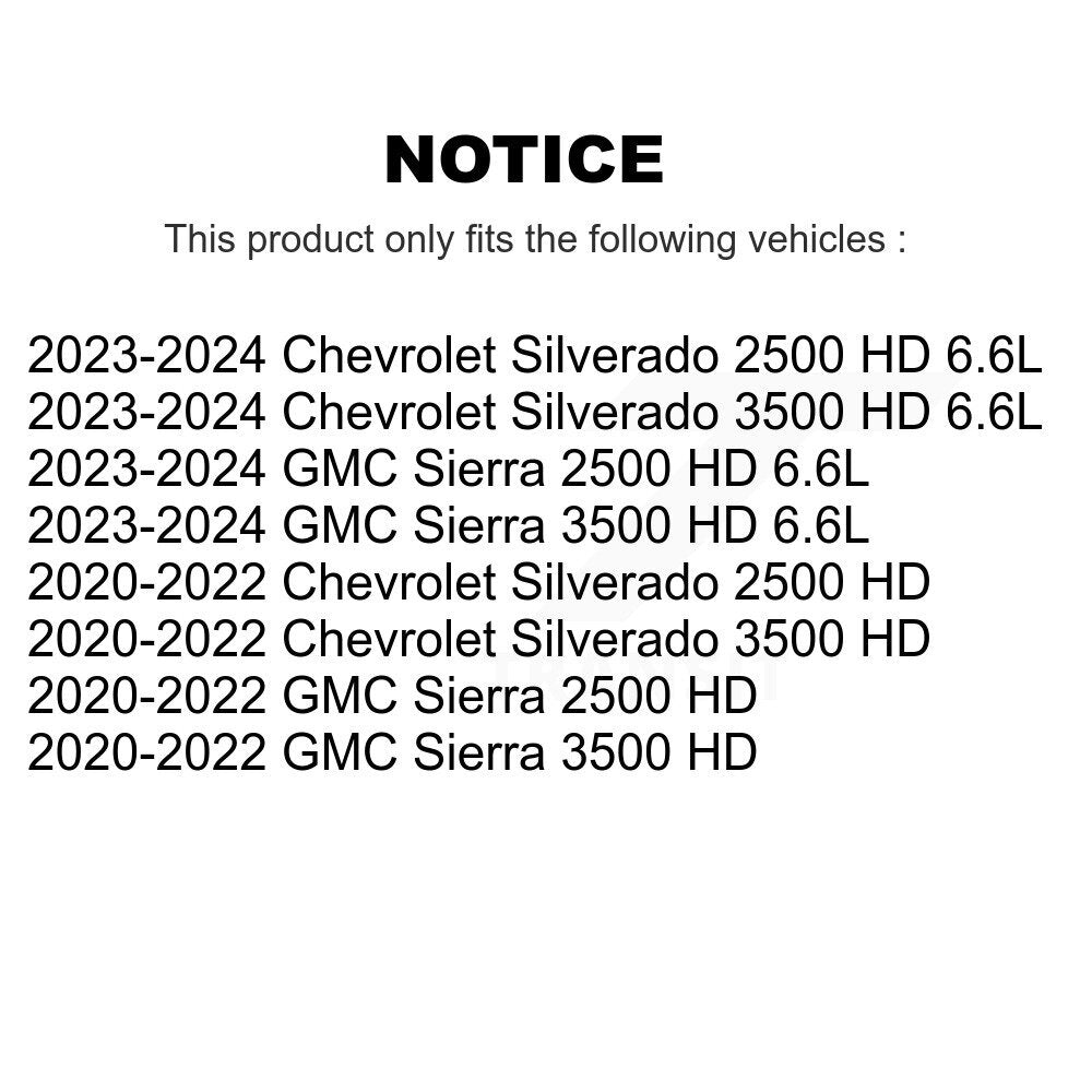 Semi-Metallic Brake Pad & Wear Sensor Front Kit For GMC Chevrolet Sierra 2500 HD