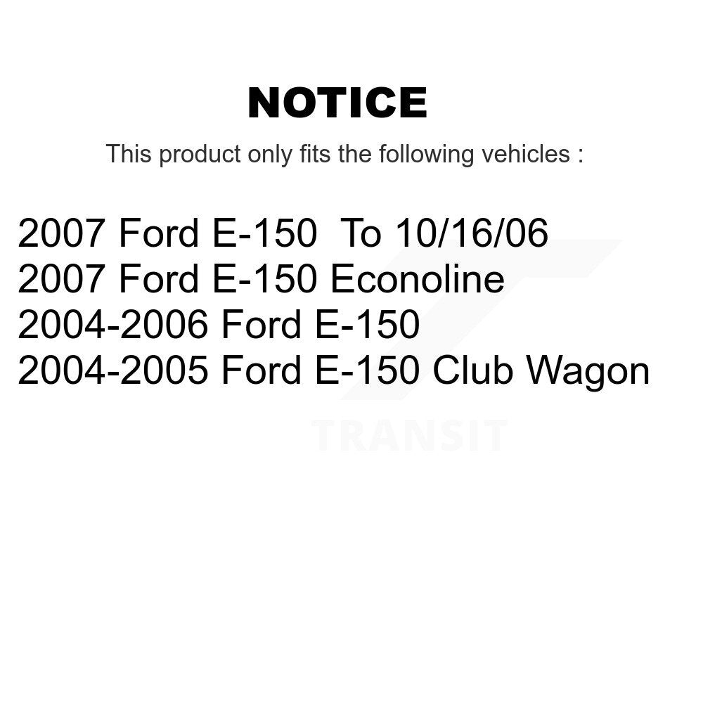 Ceramic Brake Pads Front Rear Kit For Ford E-150 Club Wagon Econoline