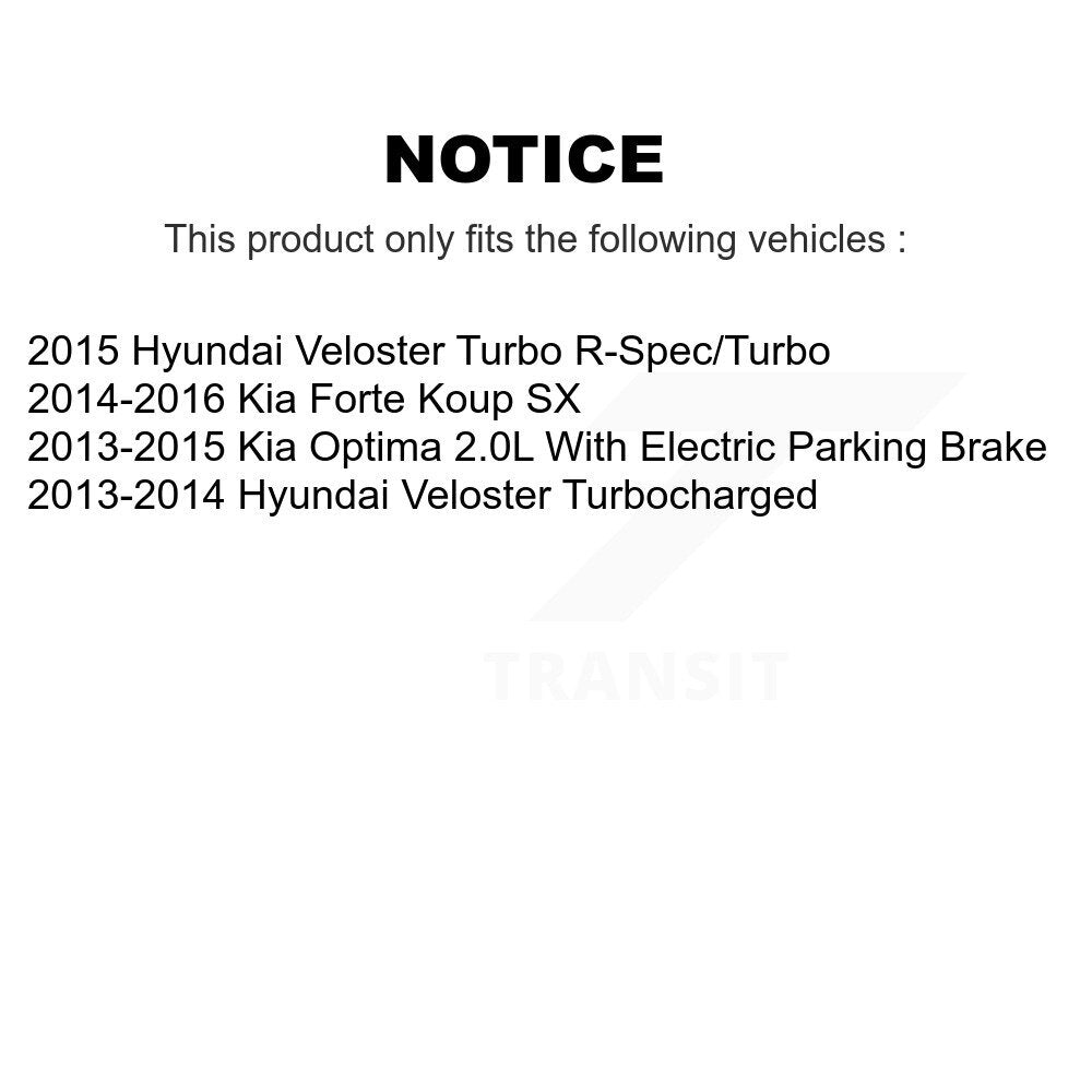 Ceramic Brake Pads Front Rear Kit For 2013-2015 Kia Optima Hyundai Veloster