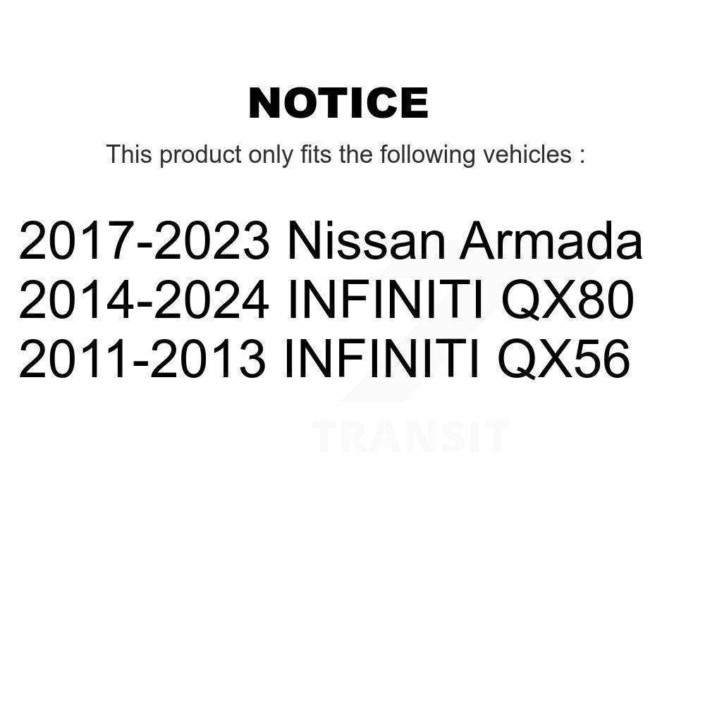Ceramic Brake Pads Front Rear Kit For INFINITI QX80 Nissan Armada QX56