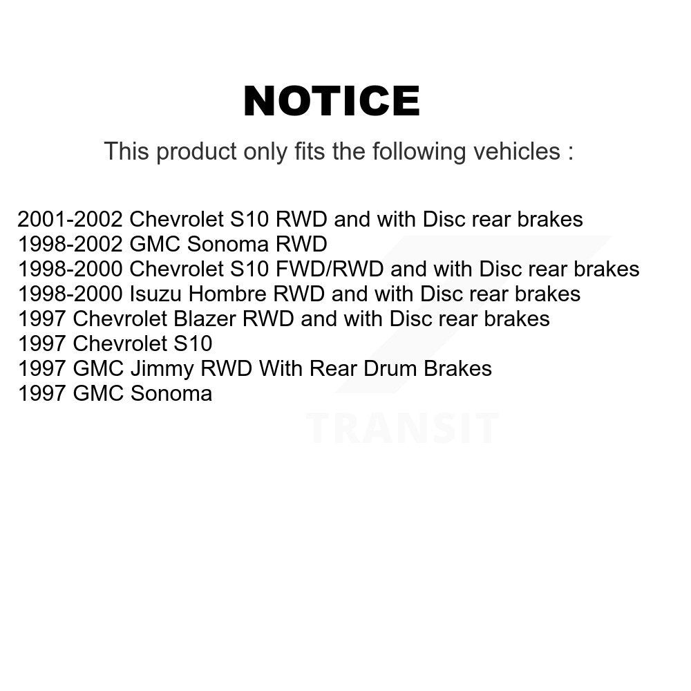 Ceramic Brake Pad Front Rear Kit For Chevrolet S10 GMC Sonoma Blazer Jimmy Isuzu