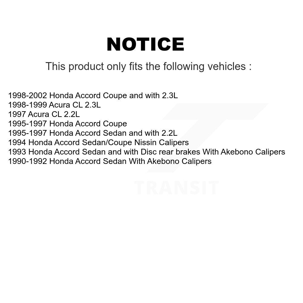 Ceramic Brake Pads Front Rear Kit For Honda Accord Acura CL