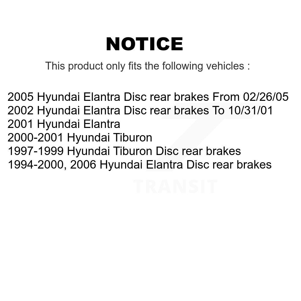 Ceramic Brake Pads Front Rear Kit For Hyundai Elantra Tiburon