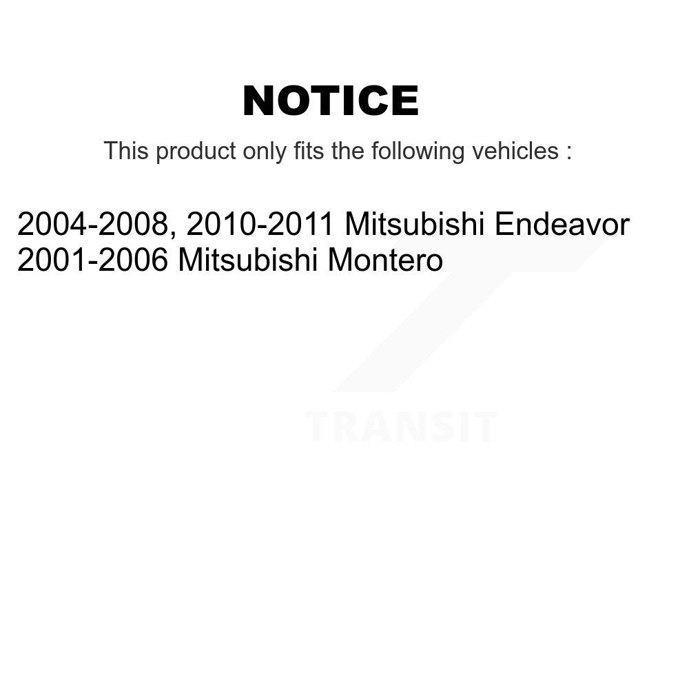 Ceramic Brake Pads Front Rear Kit For Mitsubishi Endeavor Montero