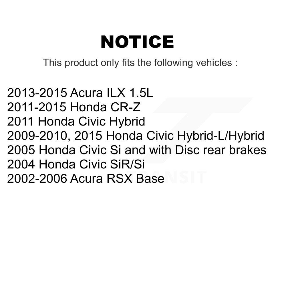 Ceramic Brake Pads Front Rear Kit For Honda Civic Acura ILX RSX CR-Z