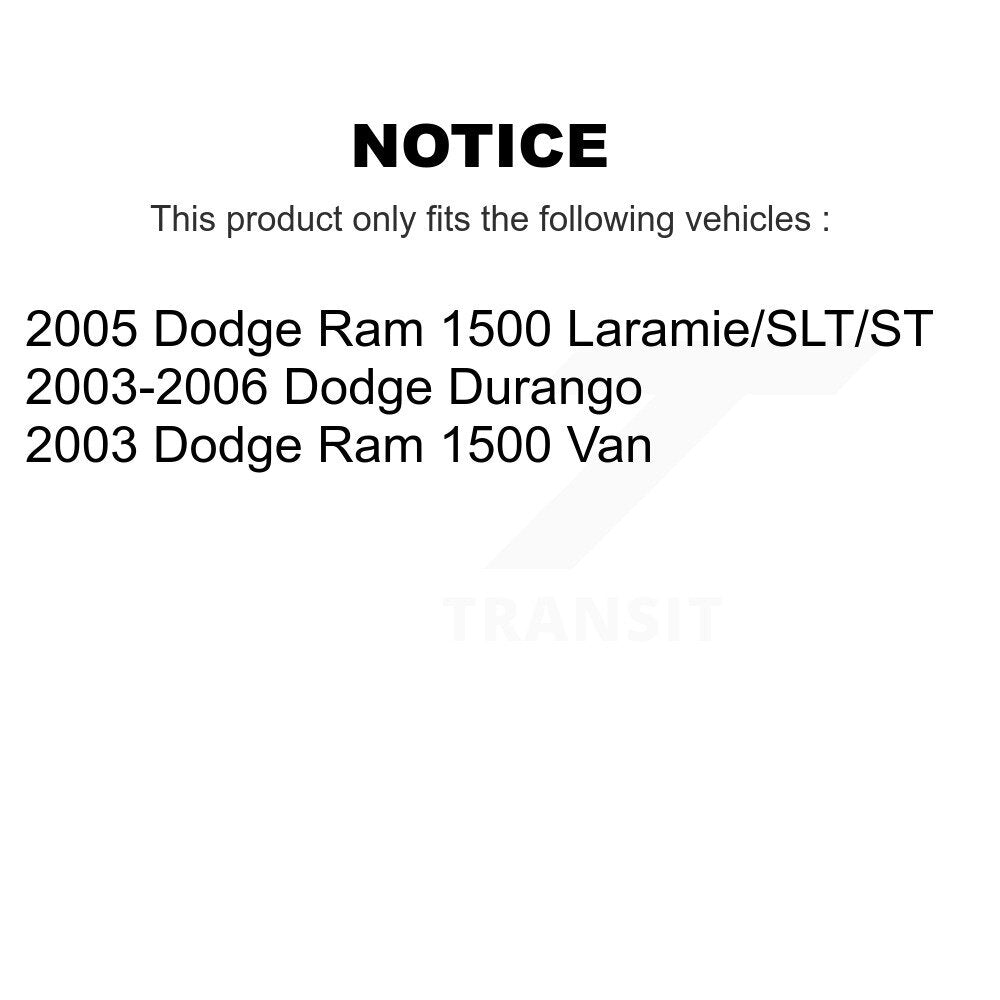Ceramic Brake Pads Front Rear Kit For Dodge Ram 1500 Durango Van