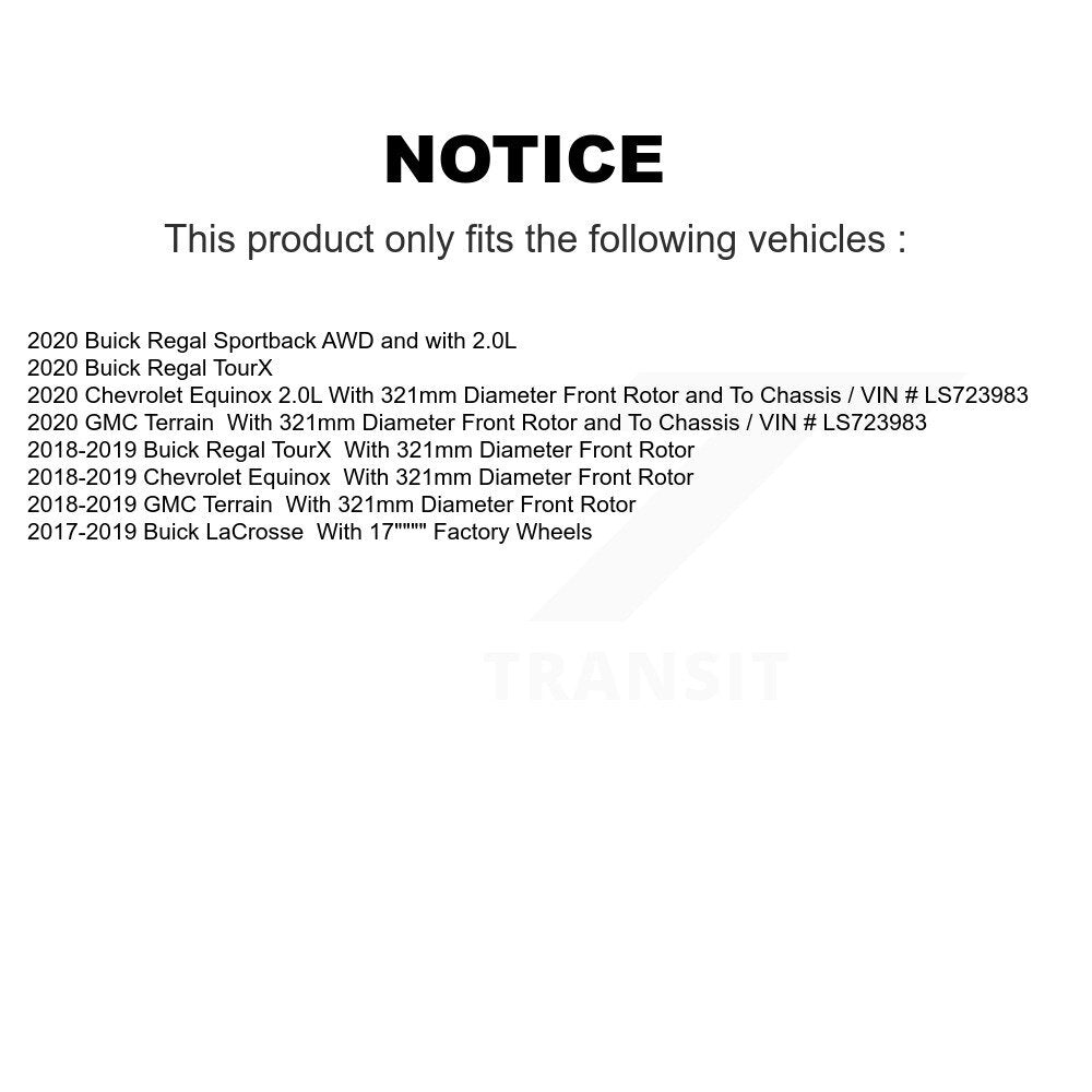 Ceramic Brake Pads Front Rear Kit For Chevrolet Equinox GMC Terrain Buick Regal