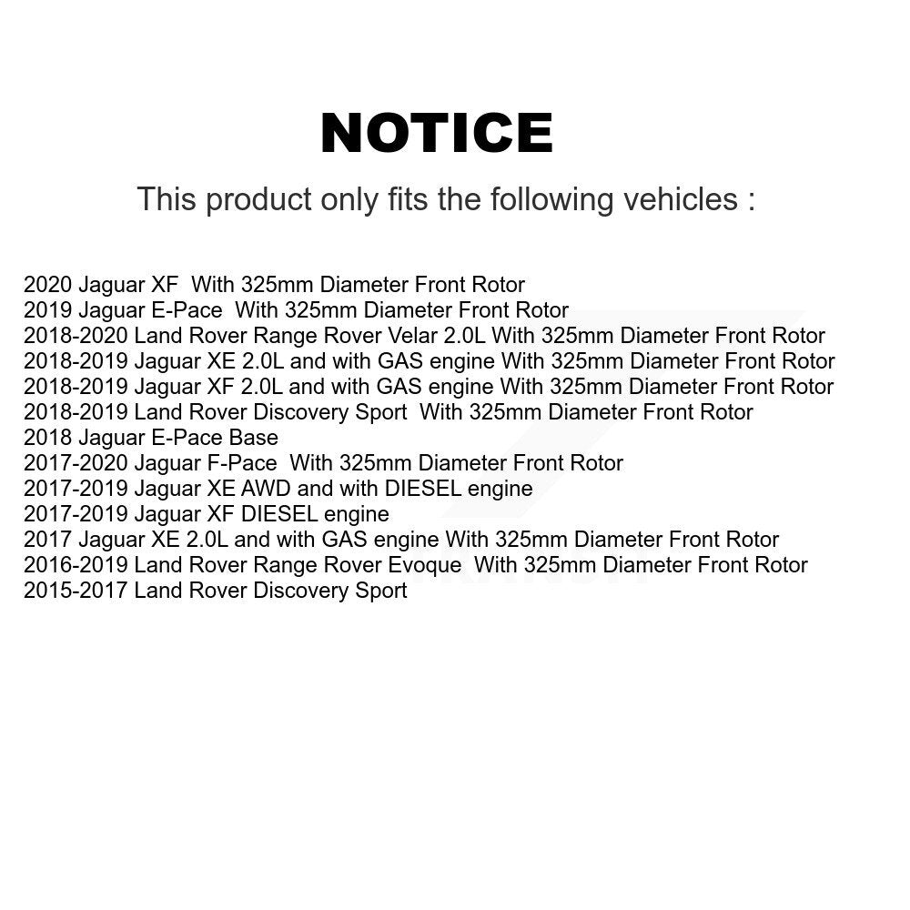 Ceramic Brake Pad Front Rear Kit For Land Rover Jaguar F-Pace Discovery Sport XE