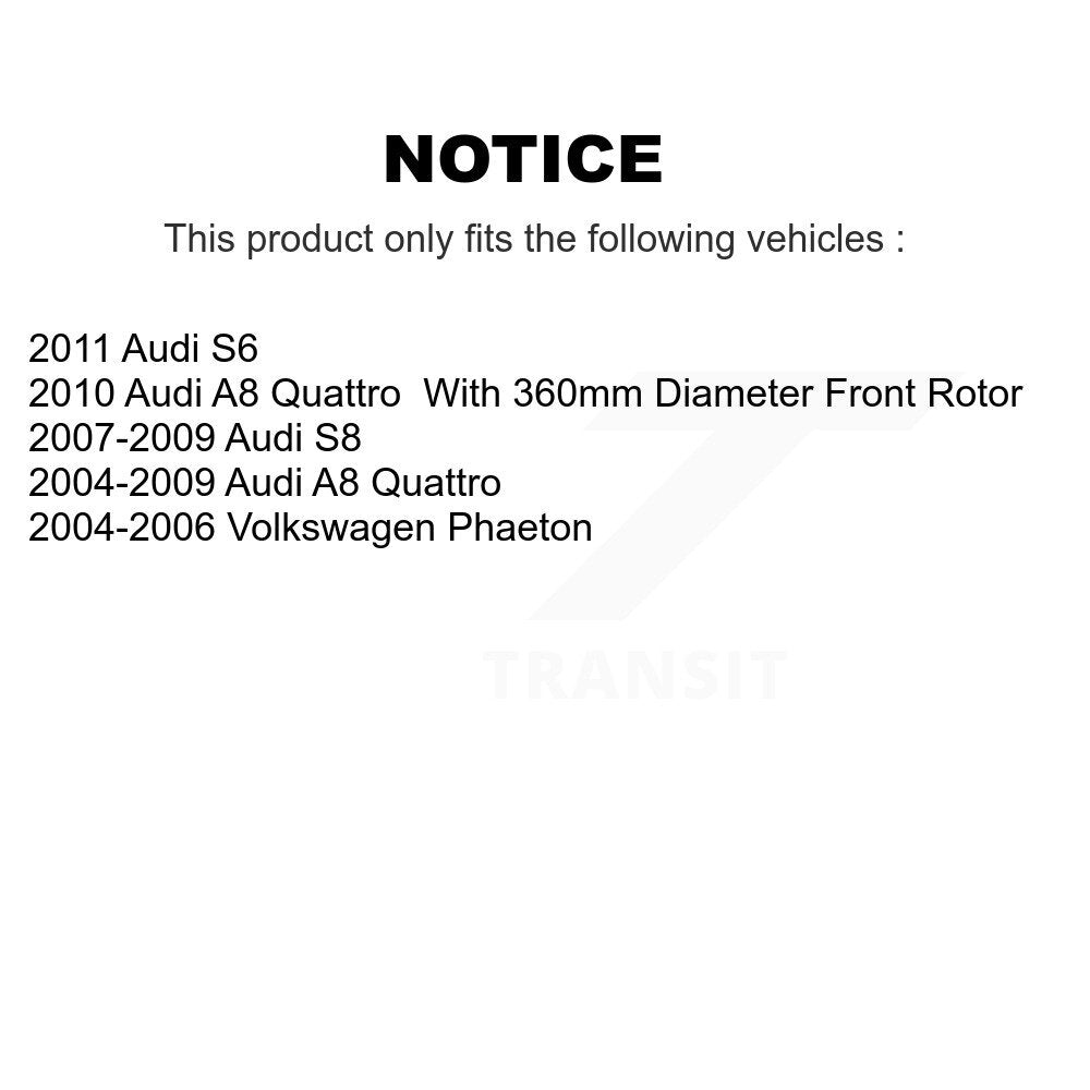 Ceramic Brake Pads Front Rear Kit For Audi A8 Quattro S6 S8 Volkswagen Phaeton
