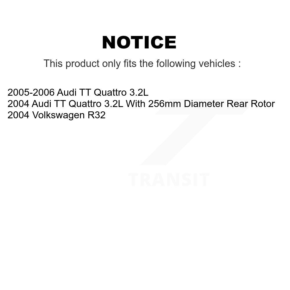 Ceramic Brake Pads Front Rear Kit For Audi TT Quattro Volkswagen R32