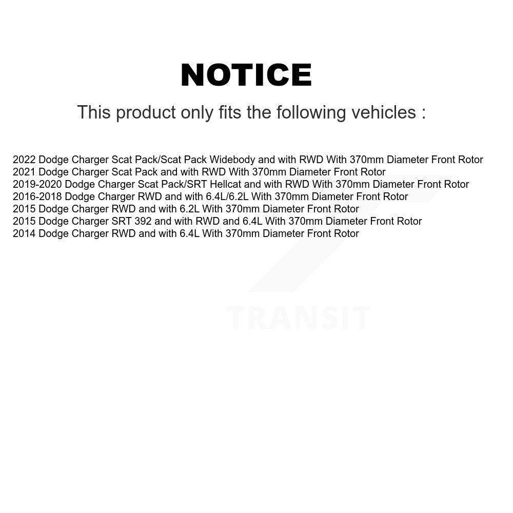 Ceramic Brake Pads Front Rear Kit For Dodge Charger