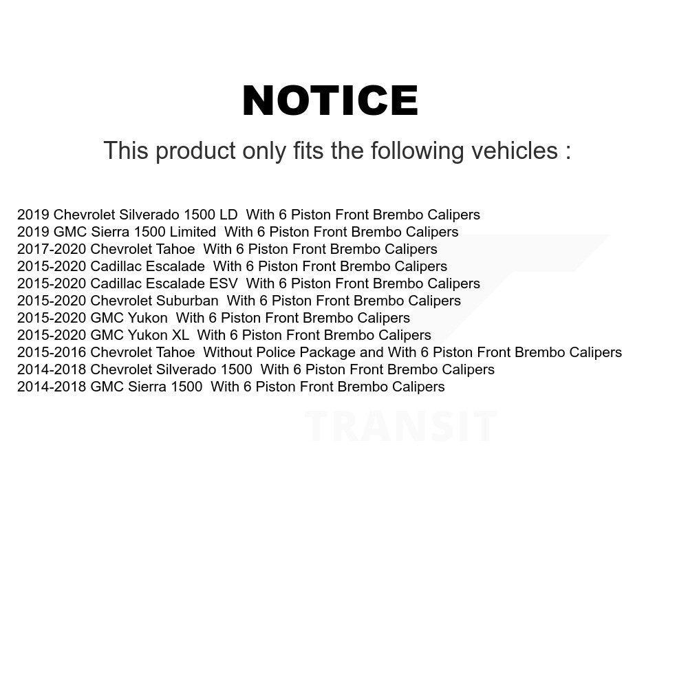 Ceramic Brake Pads Front Rear Kit For GMC Chevrolet Sierra 1500 Silverado Tahoe
