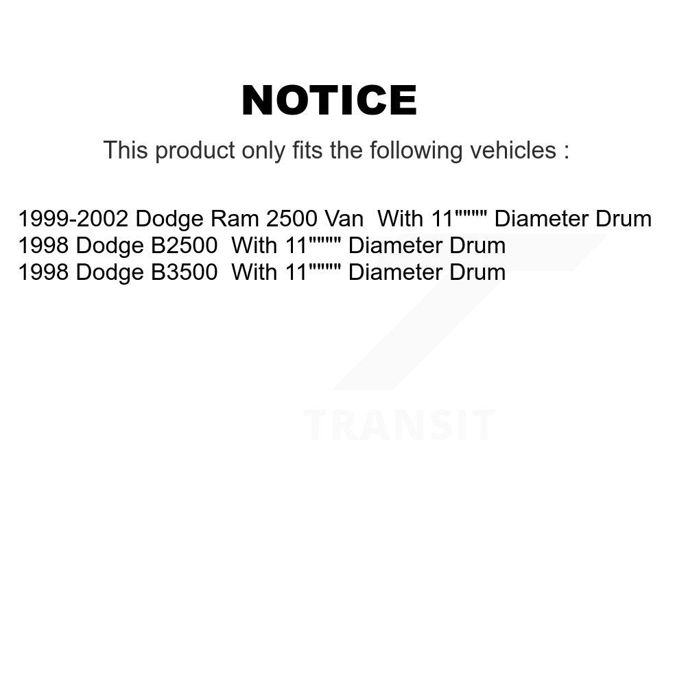Ceramic Brake Pads & Drum Shoe Front Rear Kit For Dodge B3500 Ram 2500 Van B2500