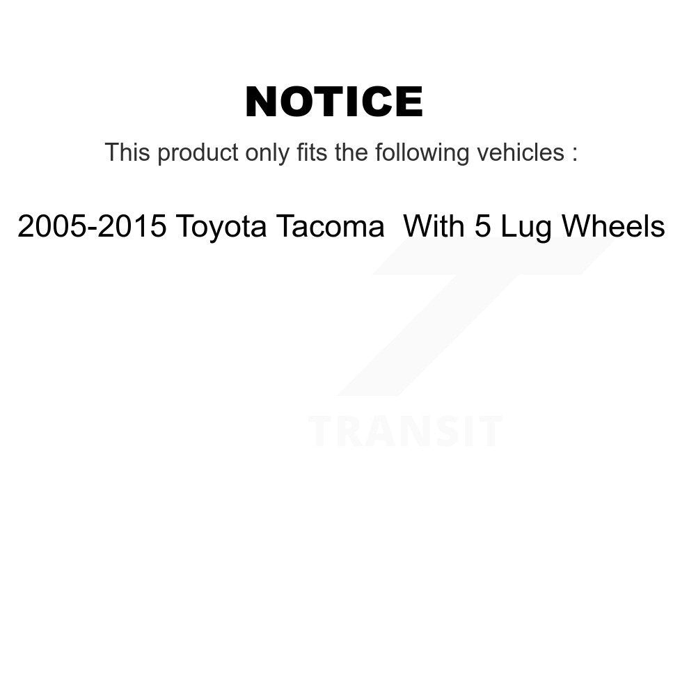 Ceramic Brake Pads Drum Shoes Front Rear Kit For Toyota Tacoma With 5 Lug Wheels