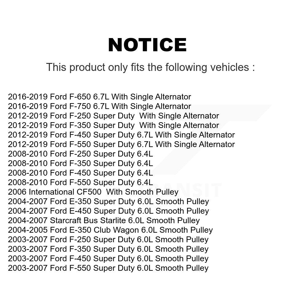 Accessory Drive Belt Idler Pulley KTP-89157 For Ford F-350 Super Duty F-250 Club