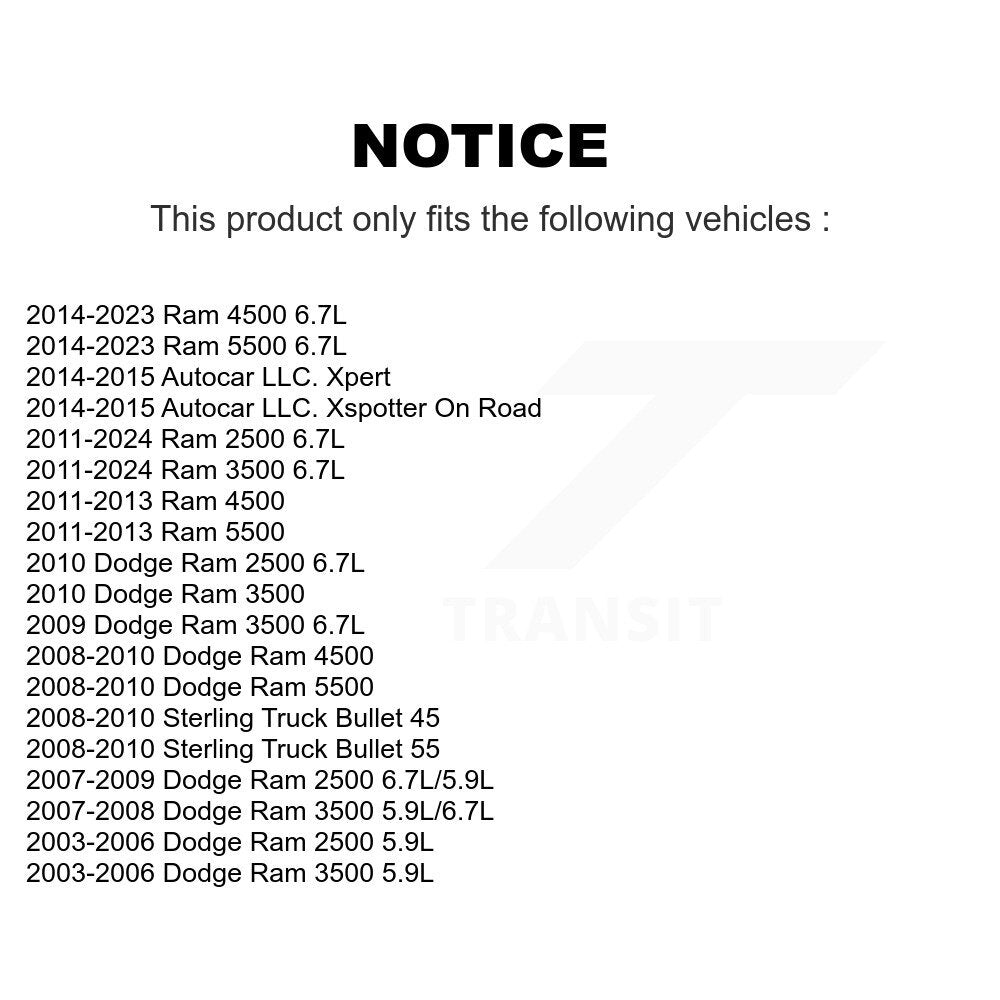 Accessory Drive Belt Idler Pulley KTP-89168 For Ram Dodge 2500 3500 Autocar LLC.