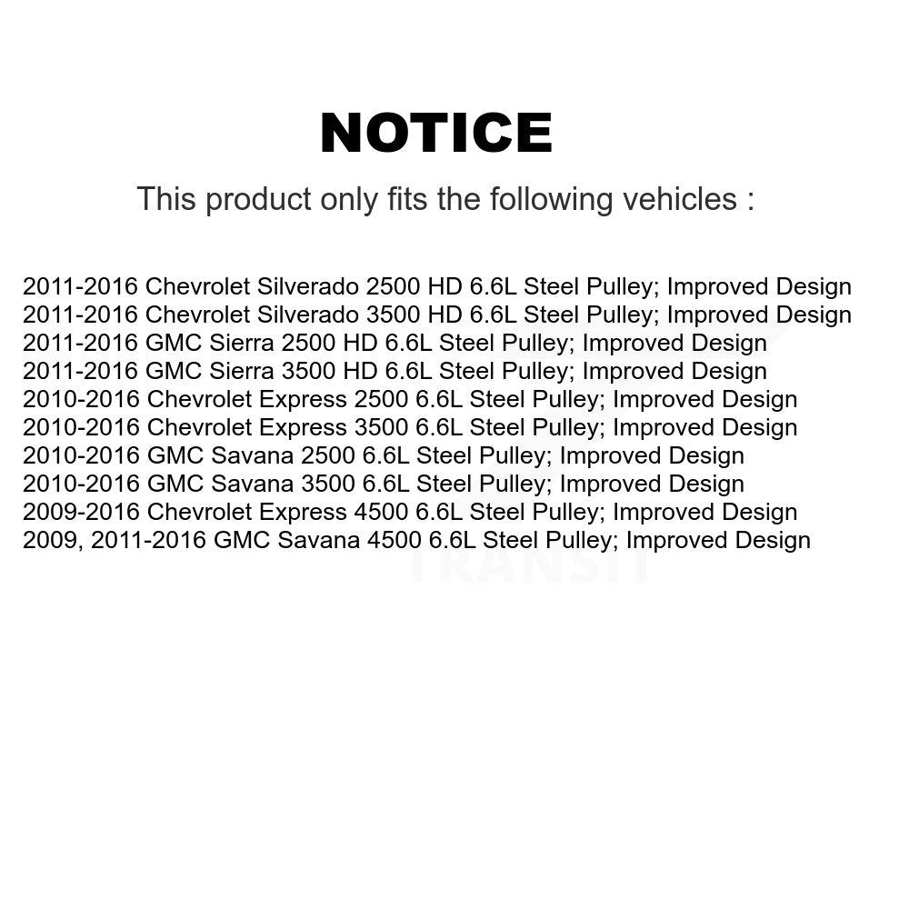 Accessory Drive Belt Tensioner Assembly KTP-89259 For GMC Chevrolet Sierra 2500