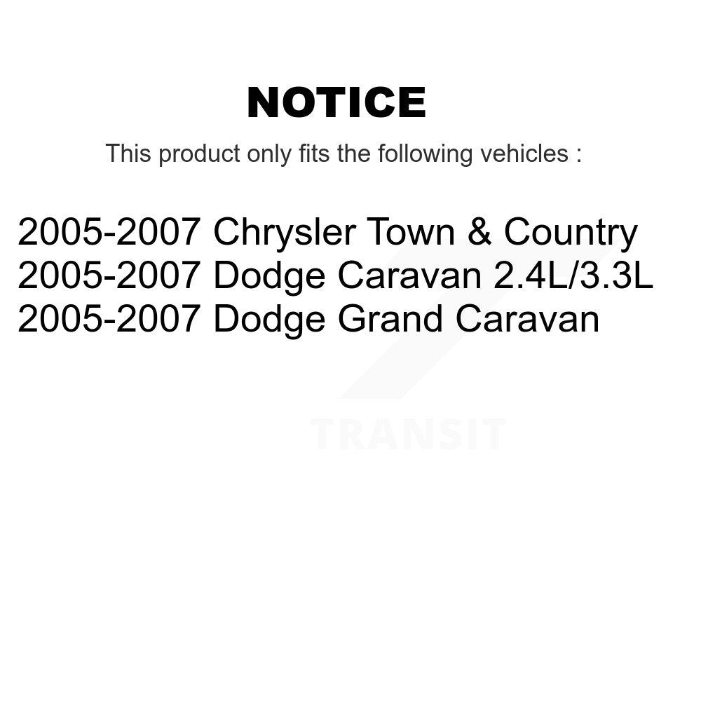 Arm Ball Joint Tie Rod End Link Front Kit (8Pc) For Dodge Grand Caravan Chrysler