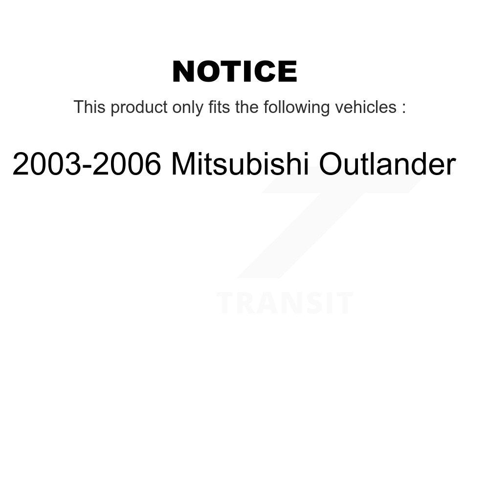 Arm & Ball Joint Tie Rod End Link Front Kit (8Pc) For 03-06 Mitsubishi Outlander