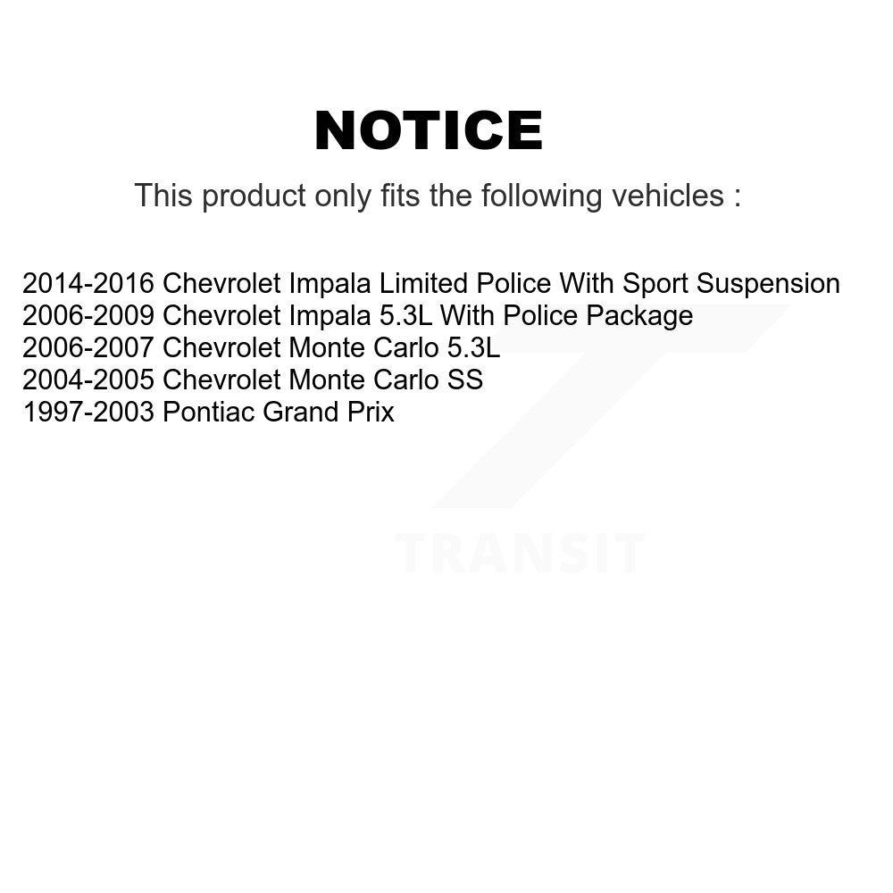 Control Arm And Ball Joint Tie Rod End Link Front Kit (8Pc) For Chevrolet Impala