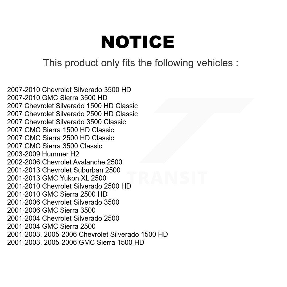 Arm Ball Joint Tie Rod End Link Front Kit For Chevrolet GMC Sierra 2500 HD 3500