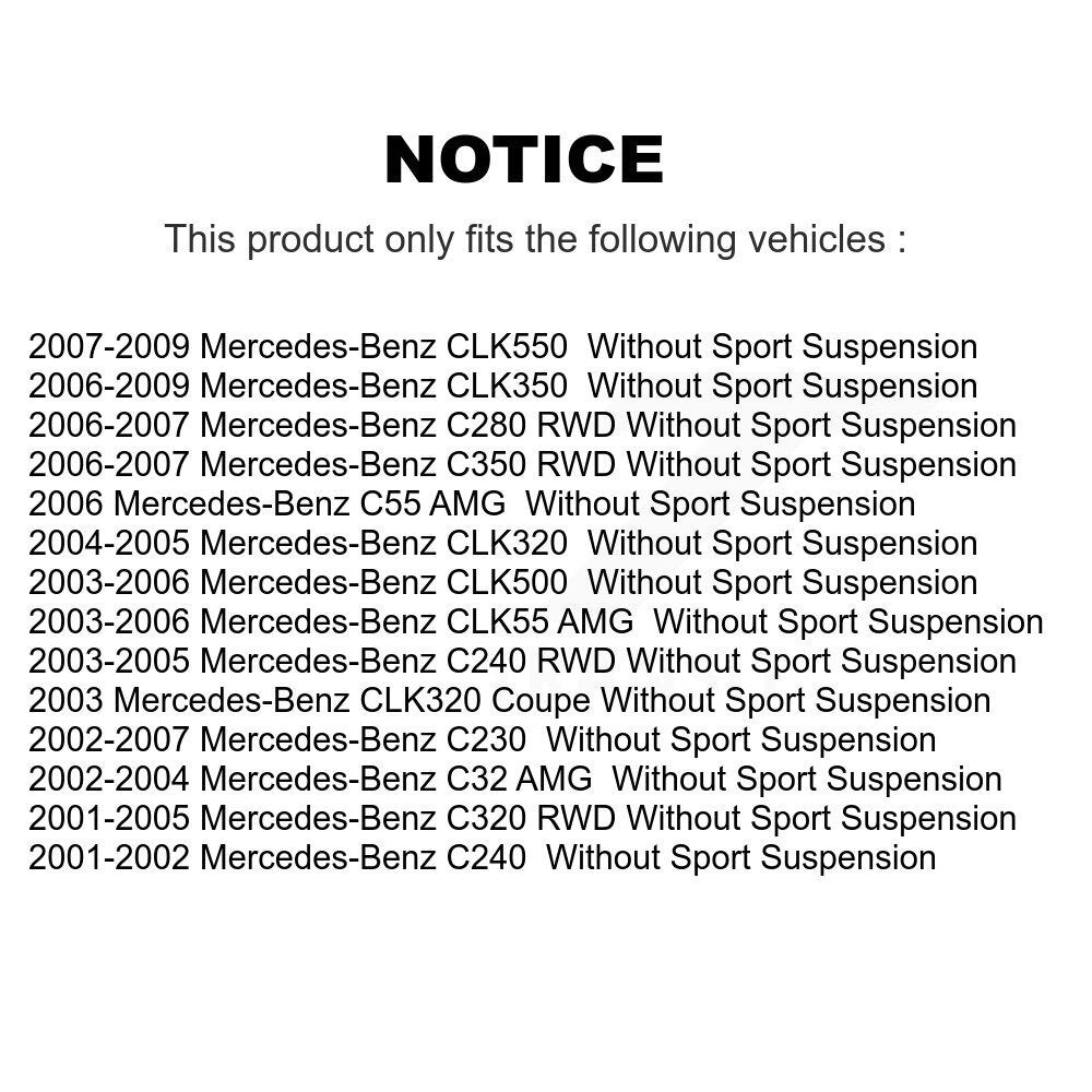 Arm Ball Joint Tie Rod End Link Front Kit (8Pc) For Mercedes-Benz C230 C240 C280