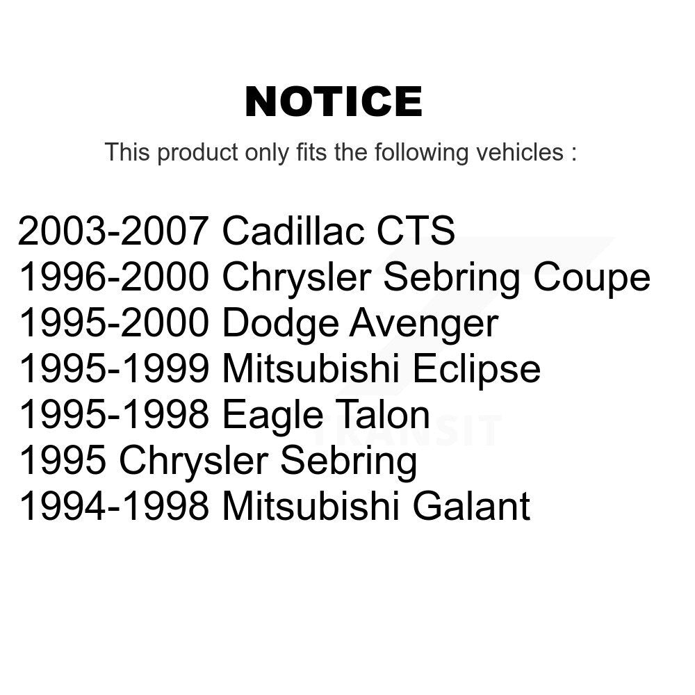 Suspension Sway Bar Link Front Pair For Cadillac CTS Chrysler Sebring Mitsubishi