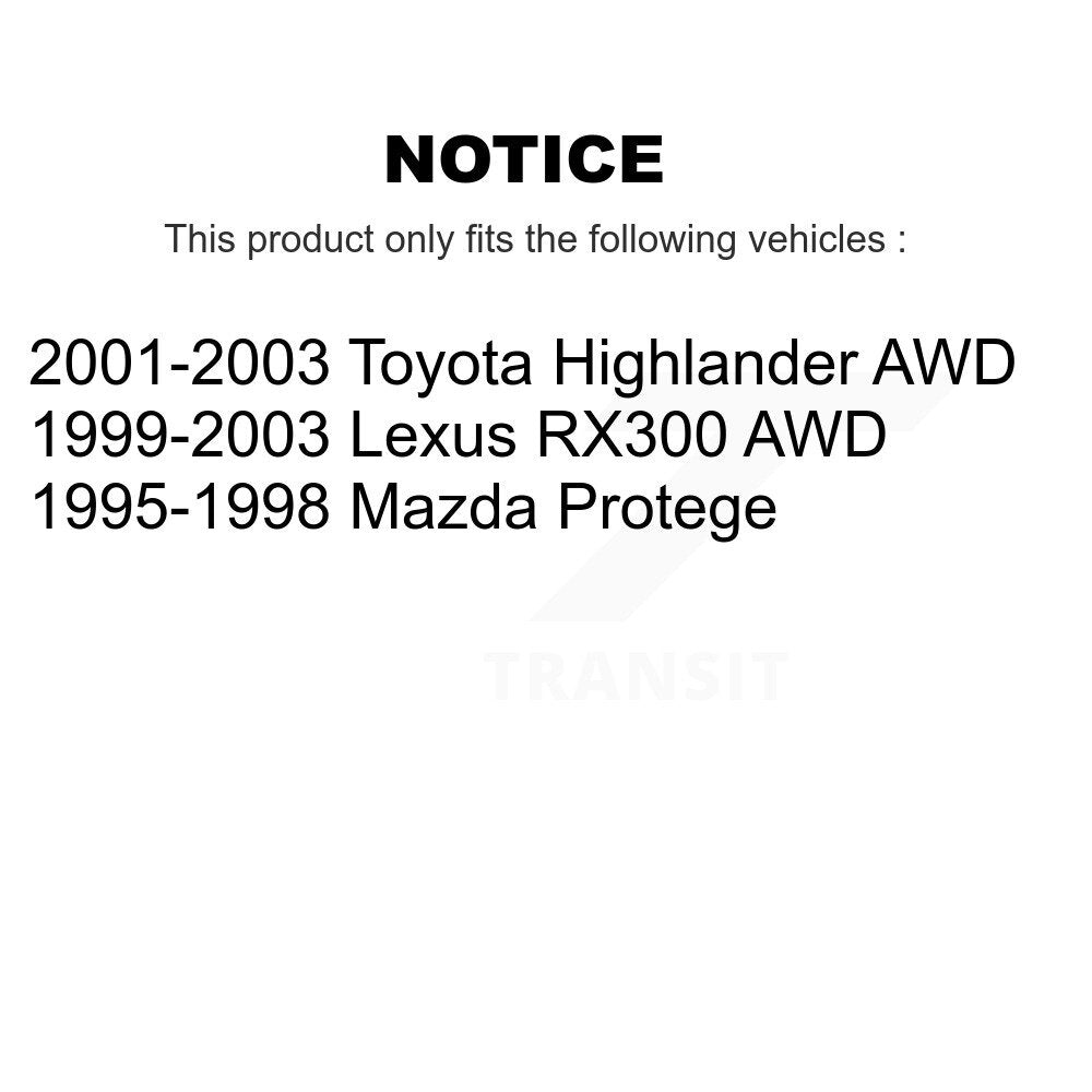 Suspension Stabilizer Bar Link Rear Pair For Toyota Highlander Lexus RX300 Mazda