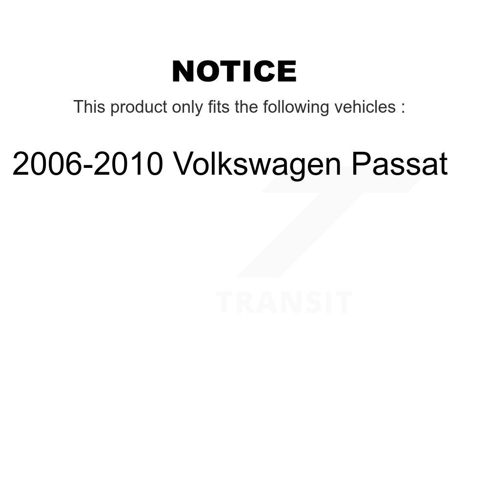 Arm And Ball Joint Tie Rod End Link Front Kit (8Pc) For 2006 Volkswagen Passat