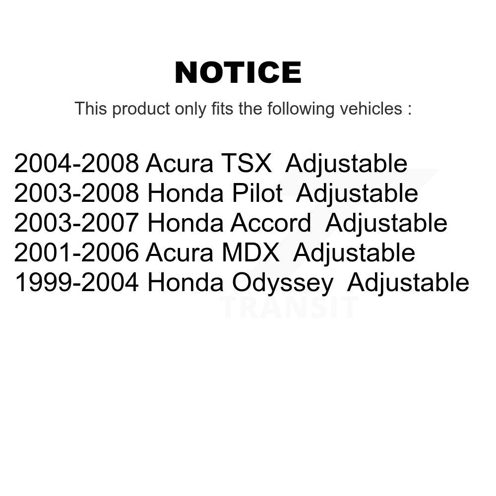 Suspension Control Arm & Ball Joint Rear Upper Pair For Honda Accord Acura Pilot