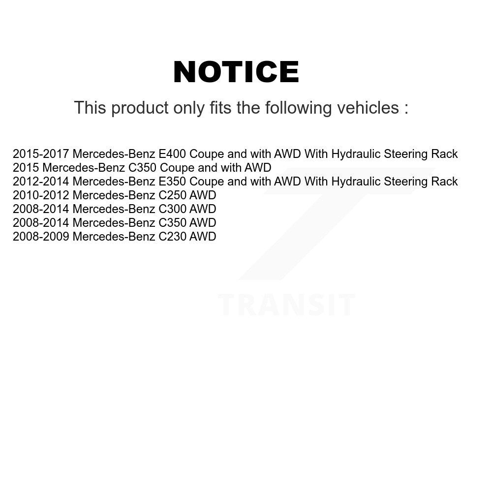 Control Arm & Ball Joint Tie Rod End Link Front Kit (8Pc) For Mercedes-Benz C300