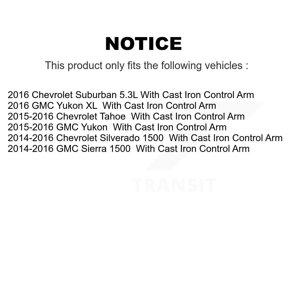 Control Arm And Ball Joint Tie Rod End Link Front Kit (8Pc) For GMC Sierra 1500