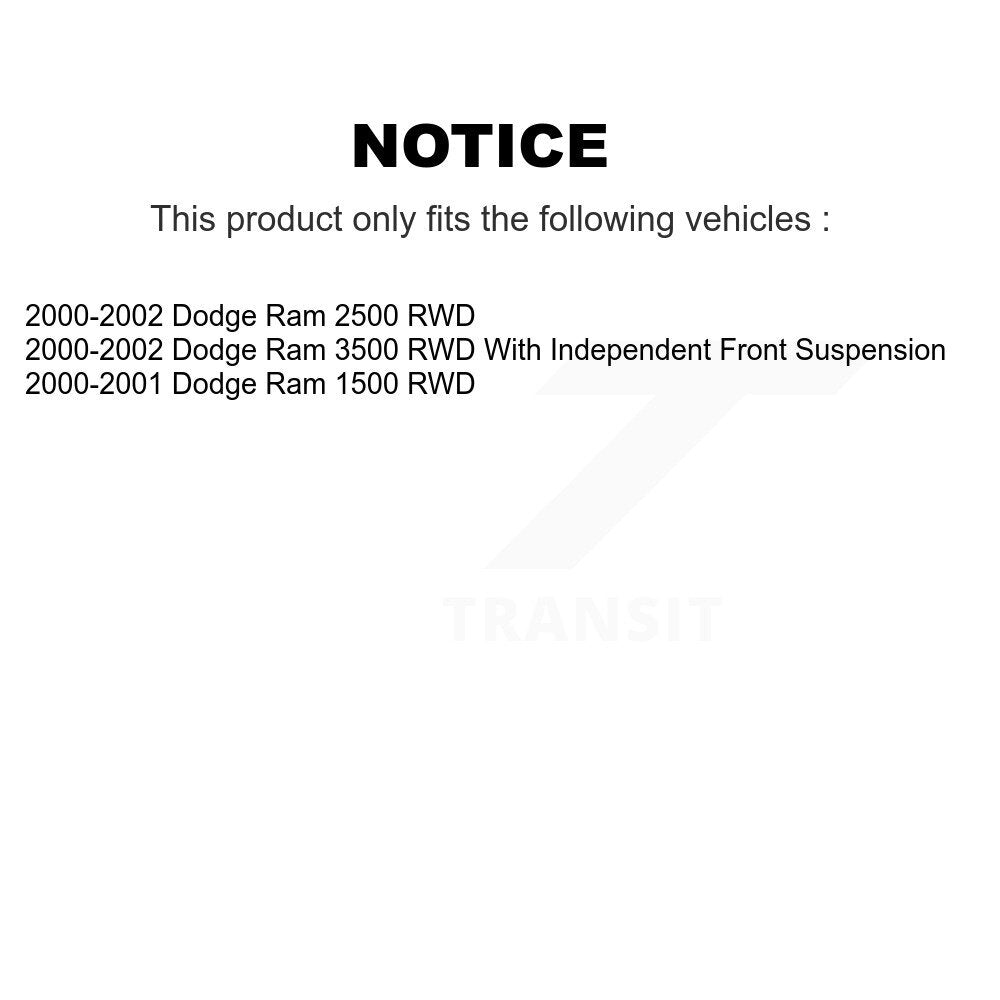 Upper Suspension Ball Joints Front Pair For Dodge Ram 2500 1500 3500 RWD