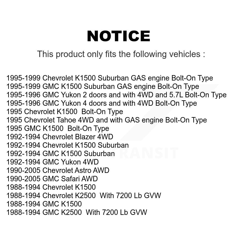 Lower & Upper Ball Joints Front Kit For Chevrolet GMC K1500 Astro Safari K2500