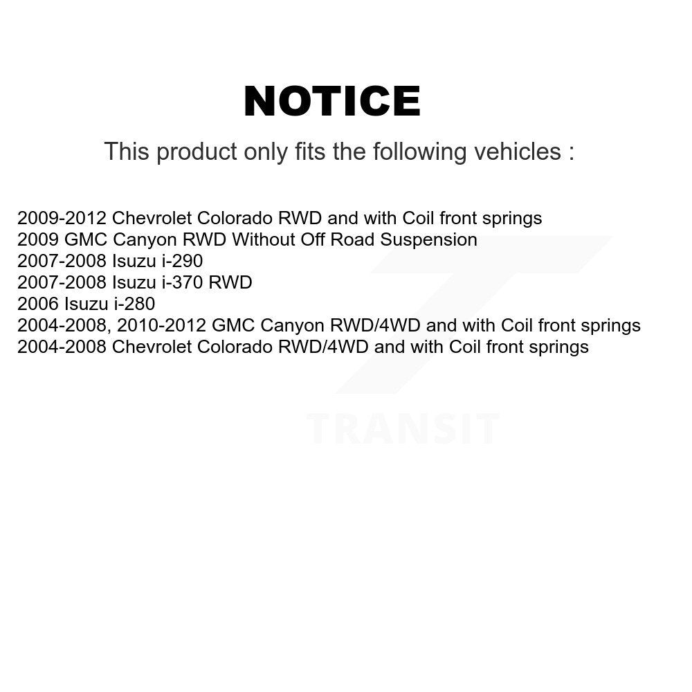 Lower & Upper Ball Joint Front Kit For Chevrolet Colorado GMC Canyon Isuzu i-280