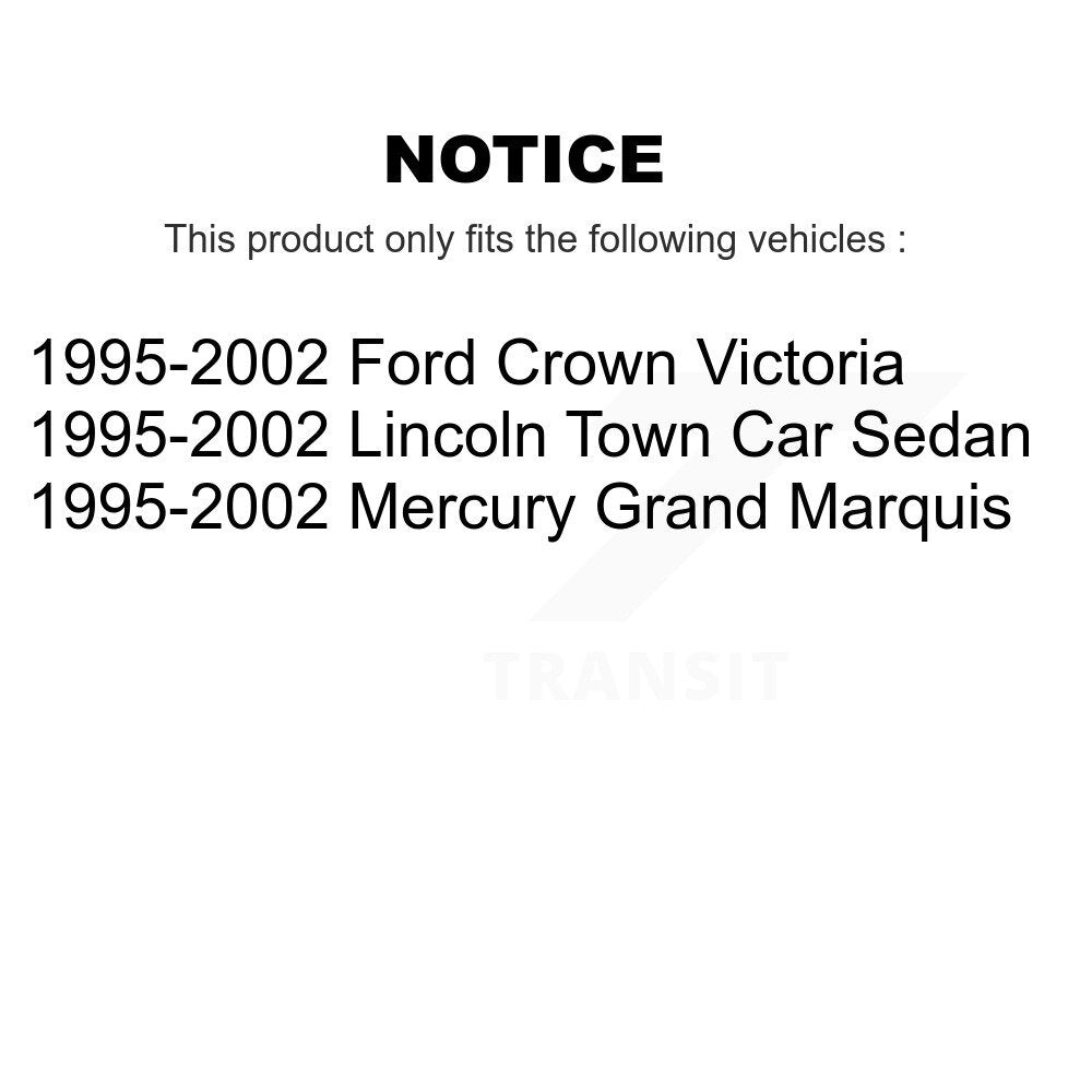 Lower & Upper Ball Joints Front Kit For Mercury Grand Marquis Lincoln Town Car