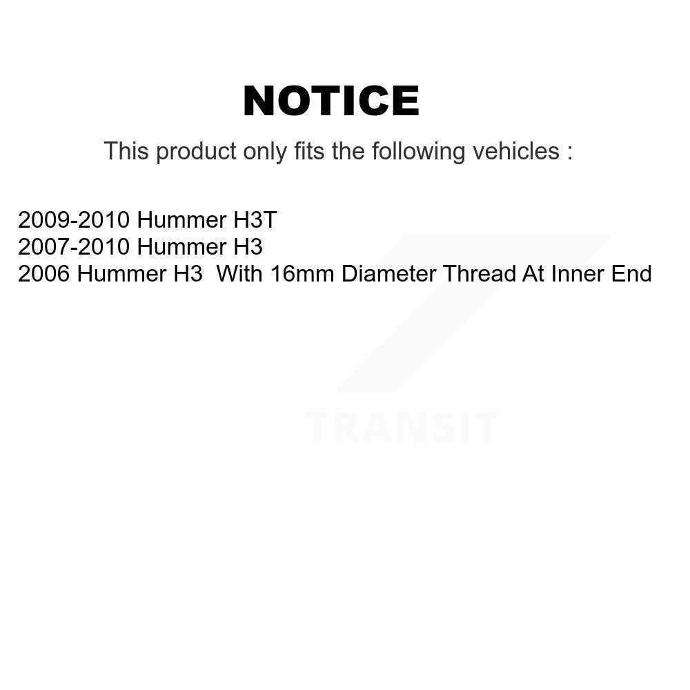 Steering Tie Rod End Front Kit For Hummer H3 H3T